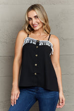 Load image into Gallery viewer, Ninexis It's About Time Lace Detail Loose Cami Top