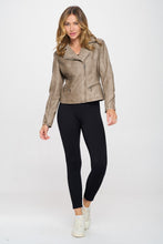 Load image into Gallery viewer, Coalition LA Studded Classic Moto Faux Leather Jacket