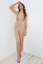 Load image into Gallery viewer, Mustard Seed Twisted Front Slip Backless Dress