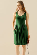 Load image into Gallery viewer, Doublju Full Size Round Neck Ruched Sleeveless Dress with Pockets