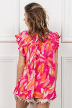 Load image into Gallery viewer, BiBi Smocked Yoke Ruffled Floral Top