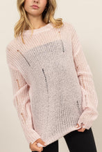 Load image into Gallery viewer, HYFVE Distressed Long Sleeve Knit Top