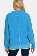 Load image into Gallery viewer, Zenana Exposed Seam Mock Neck Long Sleeve Sweater