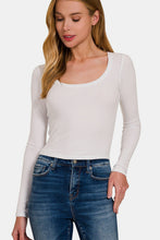 Load image into Gallery viewer, Zenana Scoop Neck Long Sleeve T-Shirt