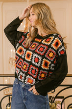 Load image into Gallery viewer, BiBi Granny Square Front Long Sleeve Top