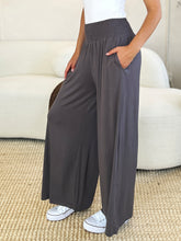 Load image into Gallery viewer, Double Take Full Size Smocked Wide Waistband Wide Leg Pants