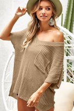 Load image into Gallery viewer, BiBi V-Neck Short Sleeve Knit Top