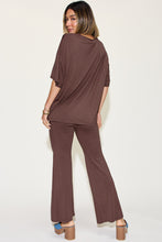 Load image into Gallery viewer, Basic Bae Full Size Bamboo Drop Shoulder T-Shirt and Flare Pants Set