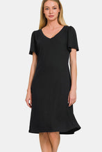 Load image into Gallery viewer, Zenana V-Neck Short Sleeve Dress