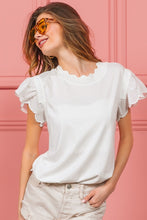 Load image into Gallery viewer, BiBi Scallop Edged Lace Trim Top