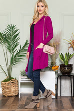 Load image into Gallery viewer, Celeste Full Size Open Front Cardigan with Pockets