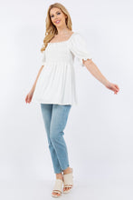 Load image into Gallery viewer, Celeste Full Size Ruffled Short Sleeve Smocked Blouse