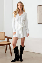 Load image into Gallery viewer, Gilli Tie Waist Long Sleeve Mini Dress