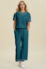 Load image into Gallery viewer, Double Take Full Size Pearl Detail Round Neck Top and Pants Set