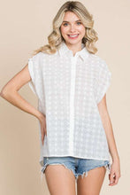 Load image into Gallery viewer, Culture Code Eyelet Crisscross Back Button Up Shirt