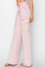Load image into Gallery viewer, RISEN Full Size High Rise Wide Leg Cargo Pocket Jeans