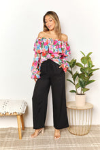 Load image into Gallery viewer, Floral Off-Shoulder Flounce Sleeve Layered Blouse