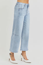 Load image into Gallery viewer, RISEN Full Size High Rise Seamed Detail Wide Leg Crop Jeans
