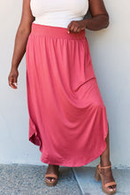 Load image into Gallery viewer, Doublju Comfort Princess Full Size High Waist Scoop Hem Maxi Skirt