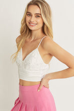 Load image into Gallery viewer, Love Tree Textured Lace Crop Cami