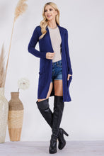 Load image into Gallery viewer, Celeste Full Size Open Front Cardigan with Pockets