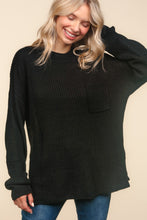 Load image into Gallery viewer, Haptics Mock Neck Side Slit Knit Top