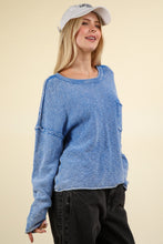 Load image into Gallery viewer, VERY J Mineral Washed Exposed Seam Sweater