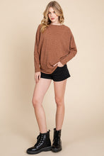 Load image into Gallery viewer, BOMBOM Drop Shoulder Long Sleeve Knit Top