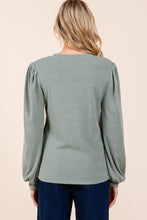 Load image into Gallery viewer, Mittoshop Round Neck Long Sleeve Rib Knit Top