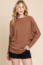 Load image into Gallery viewer, BOMBOM Drop Shoulder Long Sleeve Knit Top