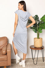 Load image into Gallery viewer, Perfee Short Sleeve Front Slit Hooded Dress
