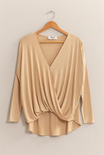 Load image into Gallery viewer, HYFVE Draped Drop Shoulder Long Sleeve Top
