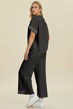 Load image into Gallery viewer, Double Take Full Size Pearl Detail Round Neck Top and Pants Set