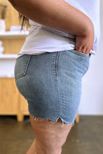 Load image into Gallery viewer, Judy Blue Full Size High Waist Raw Hem Denim Shorts