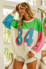 Load image into Gallery viewer, BiBi Color Block Patched Long Sleeve Top