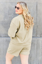 Load image into Gallery viewer, Double Take Full Size Texture Long Sleeve Top and Drawstring Shorts Set