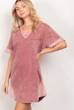 Load image into Gallery viewer, VERY J Short Sleeve V-Neck Tee Dress