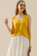 Load image into Gallery viewer, Ninexis Full Size V-Neck Curved Hem Tank