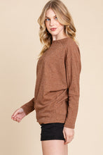 Load image into Gallery viewer, BOMBOM Drop Shoulder Long Sleeve Knit Top