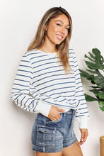 Load image into Gallery viewer, Double Take Striped Long Sleeve Round Neck Top