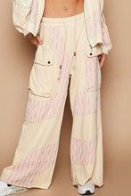 Load image into Gallery viewer, POL Crochet Contrast Drawstring Wide Leg Pants