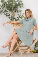 Load image into Gallery viewer, Celeste Full Size Decor Button Short Sleeve Dress with Pockets