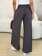 Load image into Gallery viewer, Double Take Full Size Smocked Wide Waistband Wide Leg Pants