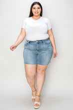 Load image into Gallery viewer, Judy Blue Full Size High Waist Raw Hem Denim Shorts