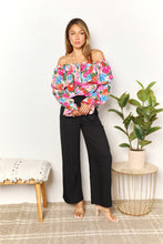Load image into Gallery viewer, Floral Off-Shoulder Flounce Sleeve Layered Blouse