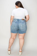 Load image into Gallery viewer, Judy Blue Full Size High Waist Raw Hem Denim Shorts