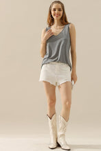 Load image into Gallery viewer, Ninexis Full Size V-Neck Curved Hem Tank