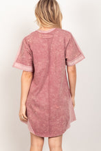 Load image into Gallery viewer, VERY J Short Sleeve V-Neck Tee Dress