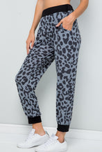 Load image into Gallery viewer, Celeste Full Size Leopard Contrast Sweatpants