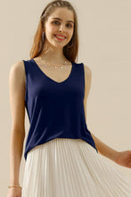Load image into Gallery viewer, Ninexis Full Size V-Neck Curved Hem Tank